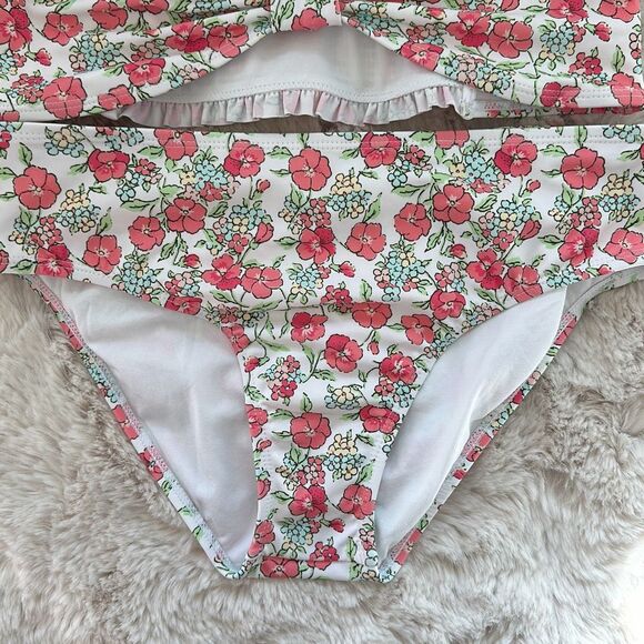 Janie and Jack Recycled Floral 2-Piece Swimsuit Size 18 Girls - Picture 5 of 8